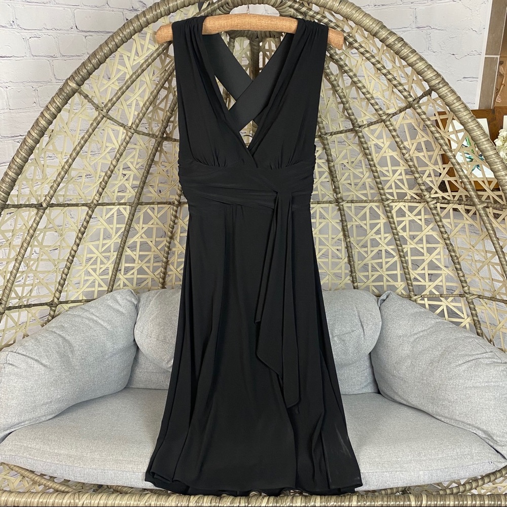 Franklyman Cross Open Back Dress - Black